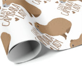 verrückte Capybaradame Geschenkpapier (Rolleneckpunkt)