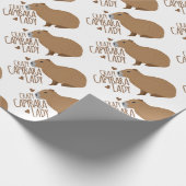 verrückte Capybaradame Geschenkpapier (Ecke)