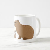 verrückte Capybaradame Kaffeetasse (VorderseiteRechts)