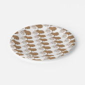 verrückte Capybaradame Pappteller (Schrägansicht)