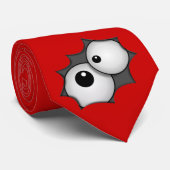 Verrückte Cartoonaugen Krawatte (Gerollt)