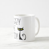 VERRÜCKTE CAT-DAME KAFFEETASSE (VorderseiteRechts)