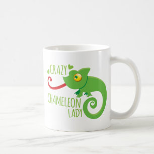 Verrückte Chamäleondame Kaffeetasse