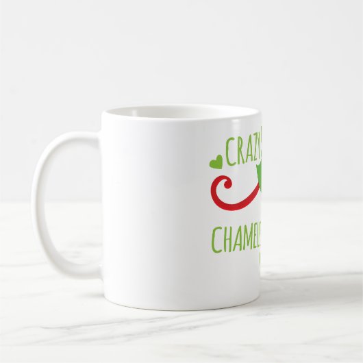 Verrückte Chamäleondame Kaffeetasse (Links)