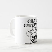 Verrückte Chihuahua-Dame Gift Mug Kaffeetasse (Vorderseite Links)