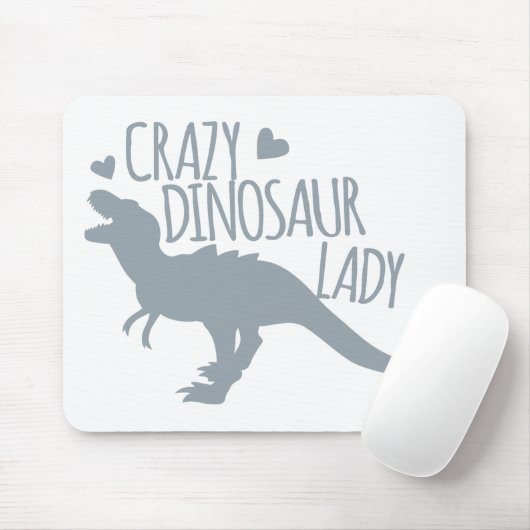 Verrückte Dinosaurier-Dame Mousepad (Mit Mouse)