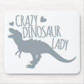 Verrückte Dinosaurier-Dame Mousepad (Vorne)