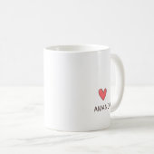 Verrückte Ehefrau Personalisierter Name Kaffeetasse (VorderseiteRechts)