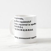 Verrückte Eichhörnchen Kaffeetasse (Vorderseite Links)
