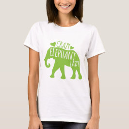 Verrückte Elefant-Dame T-Shirt