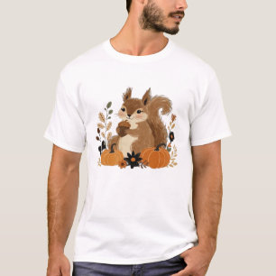 Verrückte Ernte Eichhörnchen�s Herbstschatz Klassi T-Shirt