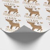 verrückte Eseldame Geschenkpapier (Ecke)