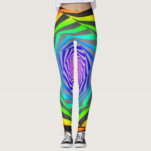 verrückte farbige Leggings (Vorderseite)