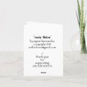 verrückte Flocken Feiertagskarte (Rückseite)