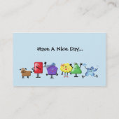 Verrückte Form-Familie Visitenkarte (Rückseite)