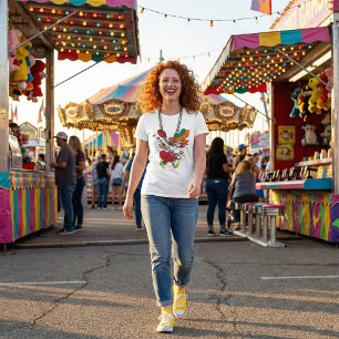Verrückte Frau Laufende Clown T-Shirt