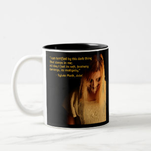 verrückte Frau Zweifarbige Tasse
