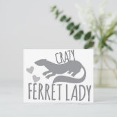 verrückte Freundesfrau Postkarte (Stehend Vorderseite)