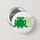 verrückte Froschdame Button (Vorne & Hinten)