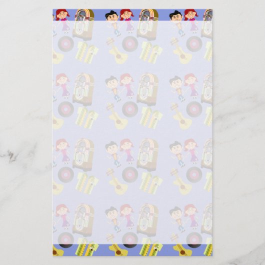 verrückte Fünfziger Briefpapier (Vorderseite)