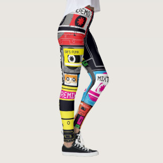 Verrückte funky oldskool Plattform-Band-Leggings Leggings