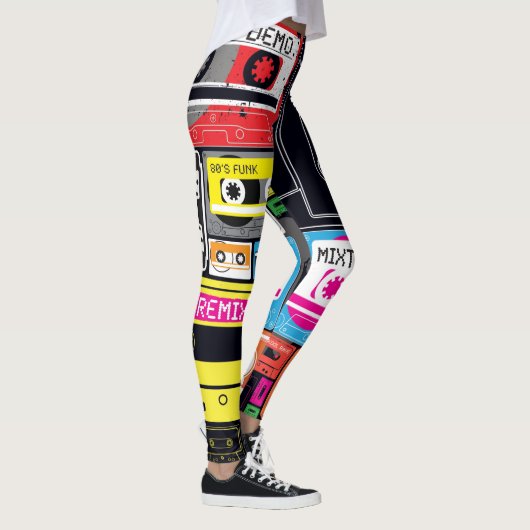 Verrückte funky oldskool Plattform-Band-Leggings Leggings (Rechts)