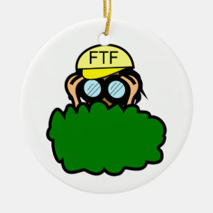 Verrückte Geocacher Geocaching kundengerechte Keramikornament