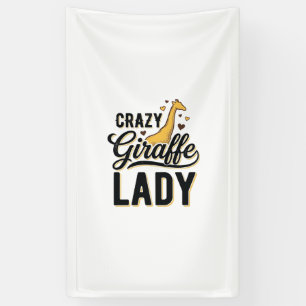 Verrückte Giraffen-Dame Vintage-Stickerei-Shirt-De Banner