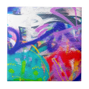 Verrückte Graffiti Fliese