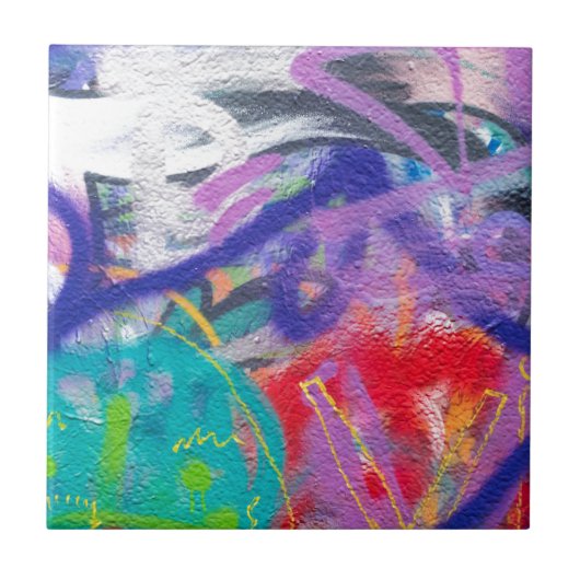 Verrückte Graffiti Fliese (Vorderseite)