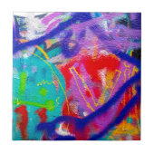 Verrückte Graffiti Fliese (Vorderseite)