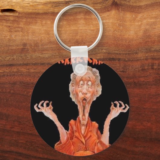 verrückte Großmutter Schlüsselanhänger (Vorderseite)