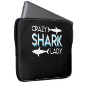 Verrückte Haifisch-Dame Design Shark Dame Gifts Laptopschutzhülle (Vorne Rechts)