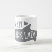 Verrückte Haifisch-Dame Kaffeetasse (Mittel)