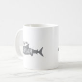 Verrückte Haifisch-Dame Kaffeetasse (Vorderseite Links)