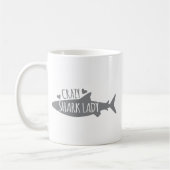 Verrückte Haifisch-Dame Kaffeetasse (Links)