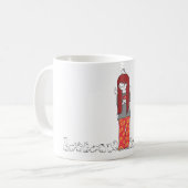 VERRÜCKTE HÄSCHEN-DAME KAFFEETASSE (Vorderseite Links)