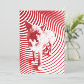 verrückte Hasenie Einladung (Stehend Vorderseite)