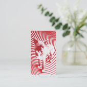 verrückte Hasenie Visitenkarte (Stehend Vorderseite)