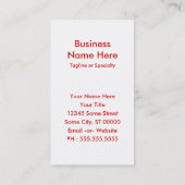 verrückte Hasenie Visitenkarte (Rückseite)