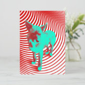 verrückte Hasenjungen Einladung (Stehend Vorderseite)