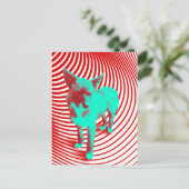 verrückte Hasenjungen Postkarte (Stehend Vorderseite)