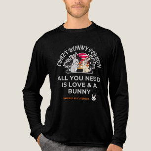 Verrückte Hasenperson Tri-Blend Shirt