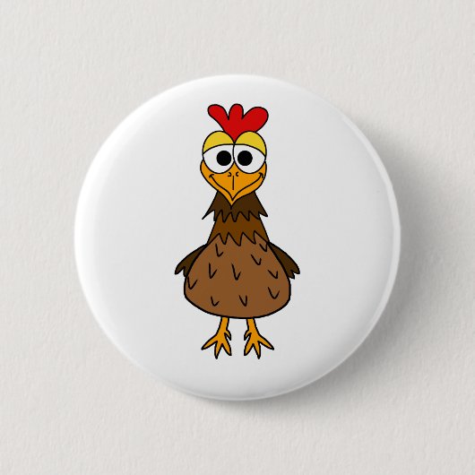 Verrückte Henne Button (Vorderseite)