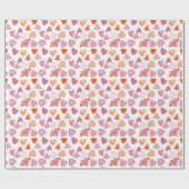 Verrückte Herzen Doodle Valentinstag Geschenkpapier (Flach)