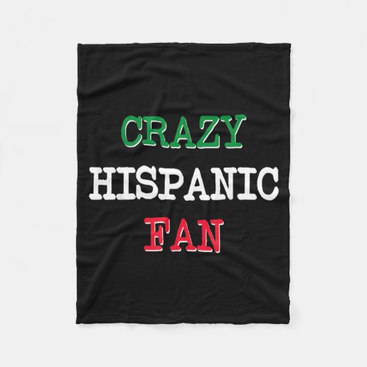 Verrückte hispanische Fans Baseball Fleecedecke (Vorderseite)