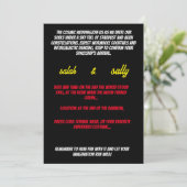 verrückte Hochzeitseinladungen Einladung (Stehend Vorderseite)