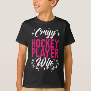 Verrückte Hockeyspieler-Ehefrau Olympisches Eishoc T-Shirt