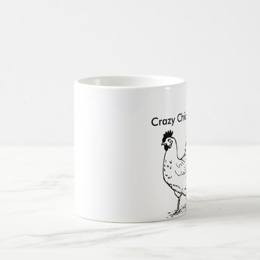 Verrückte Huhn-Dame Coffee Mug Kaffeetasse (Mittel)