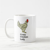 Verrückte Huhn-Dame Kaffeetasse (Links)